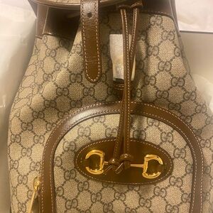 gucci backpack never used!!